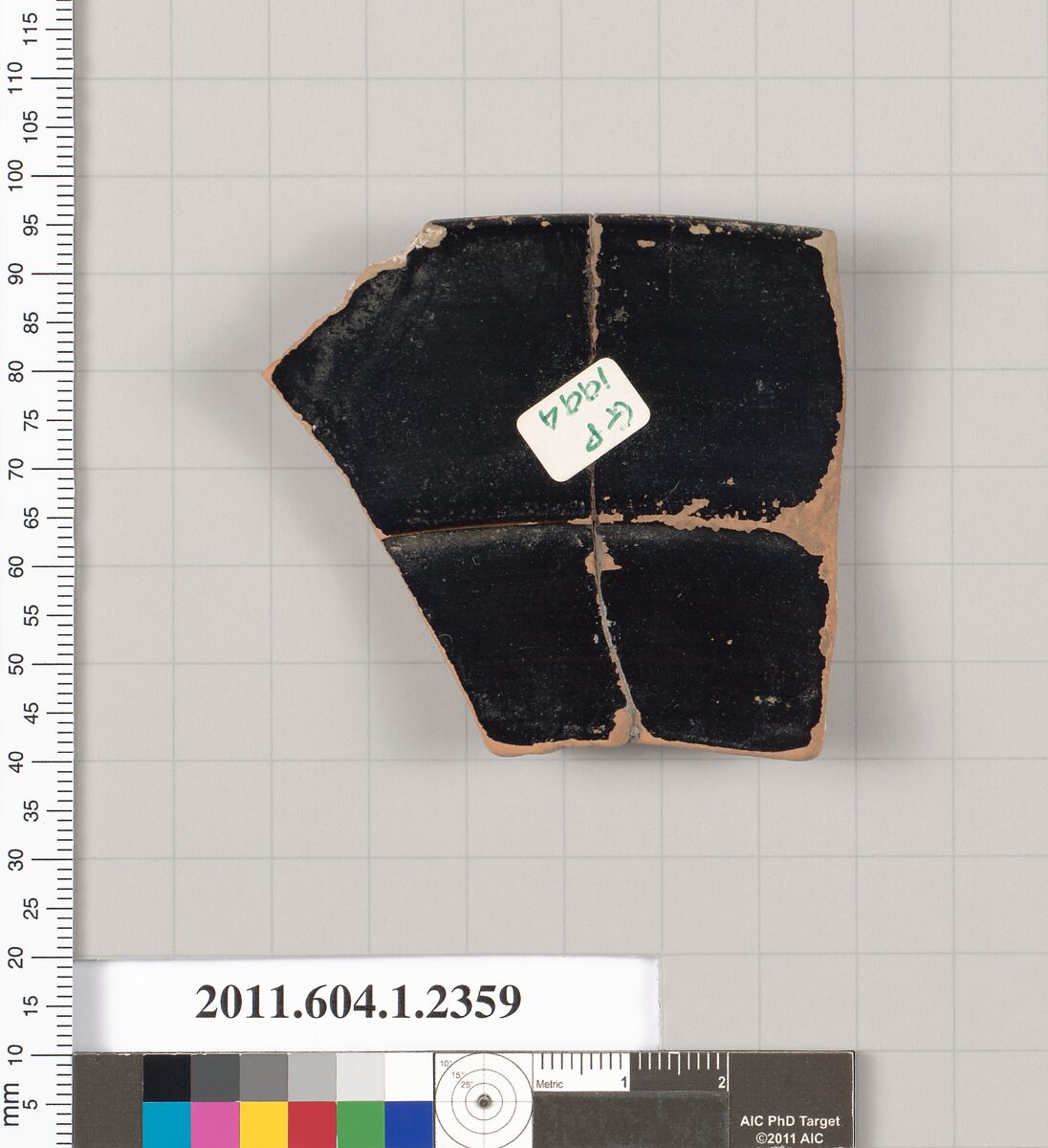 Terracotta rim fragment of a kylix (drinking cup), Terracotta, Greek, Attic