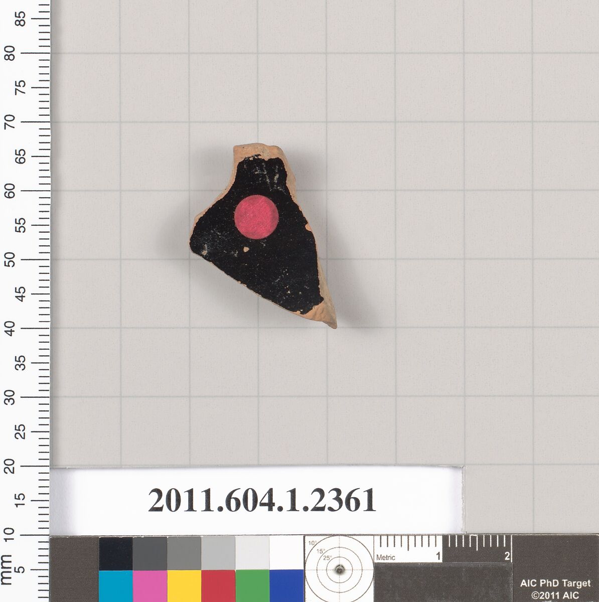 Terracotta rim fragment of a kylix (drinking cup), Terracotta, Greek, Attic