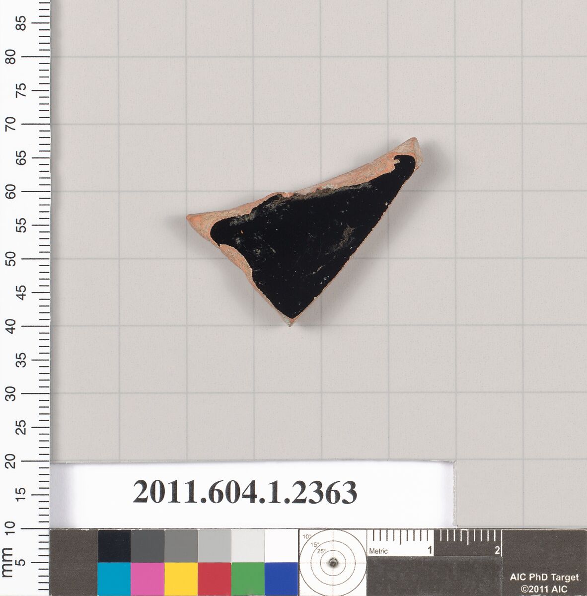 Terracotta fragment of a kylix (drinking cup), Terracotta, Greek, Attic
