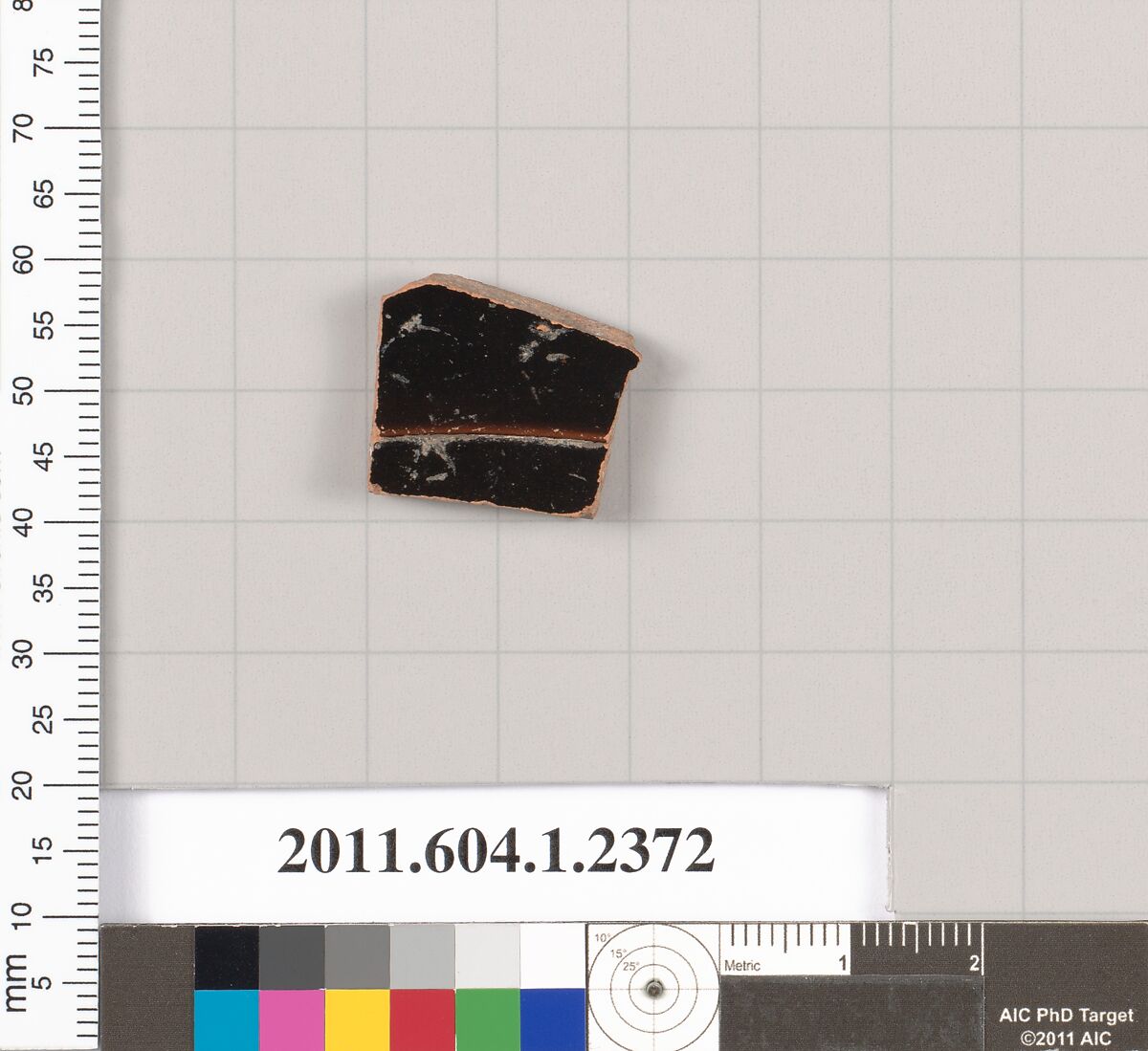 Terracotta fragment of a kylix (drinking cup), Terracotta, Greek, Attic