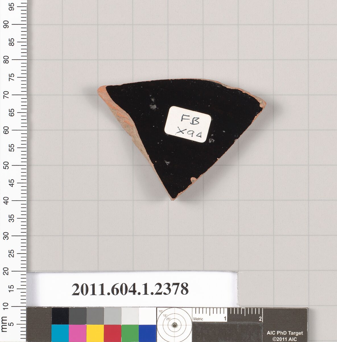 Terracotta fragment of a kylix (drinking cup), Terracotta, Greek, Attic