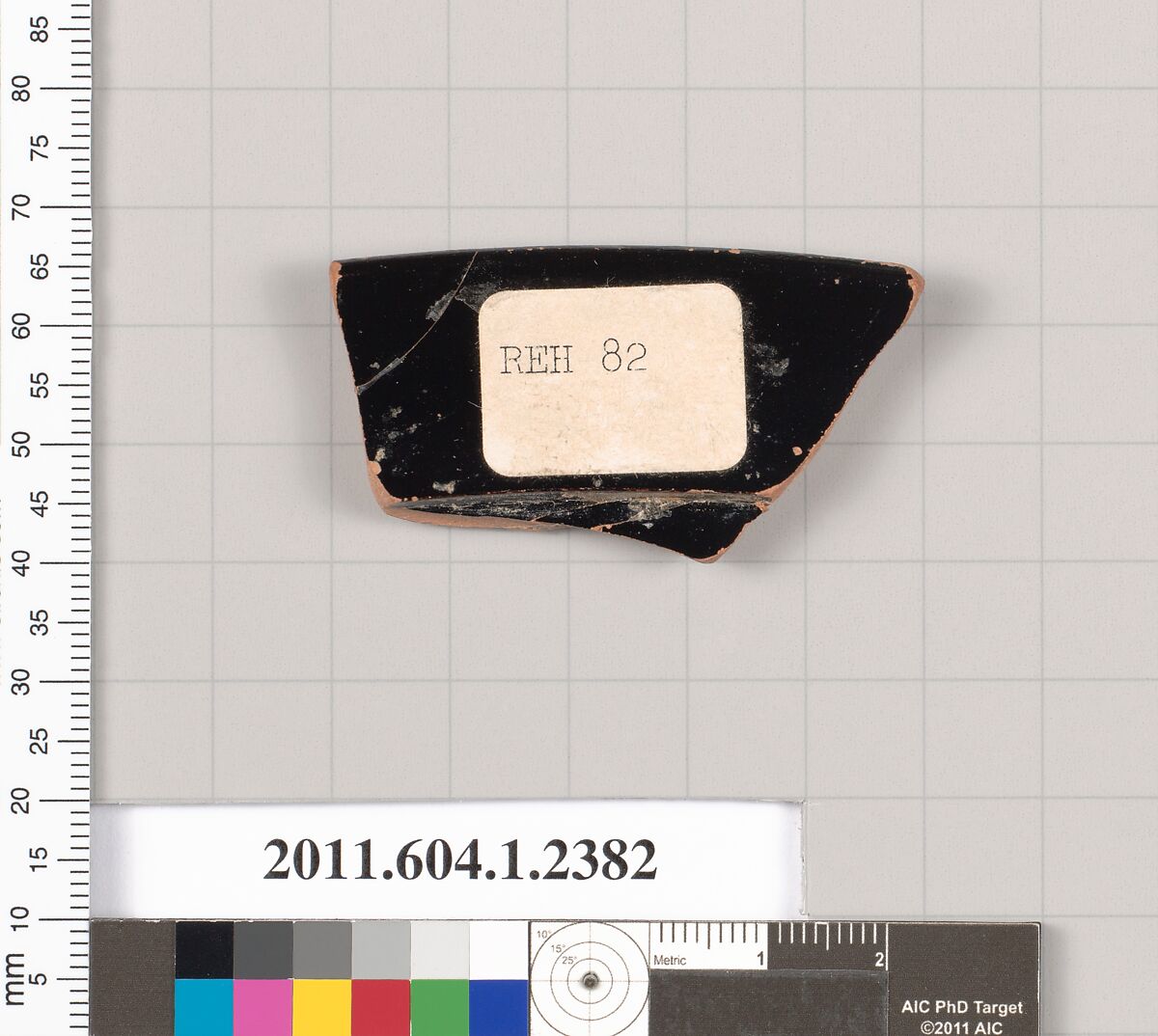 Terracotta rim fragment of a kylix (drinking cup), Terracotta, Greek, Attic