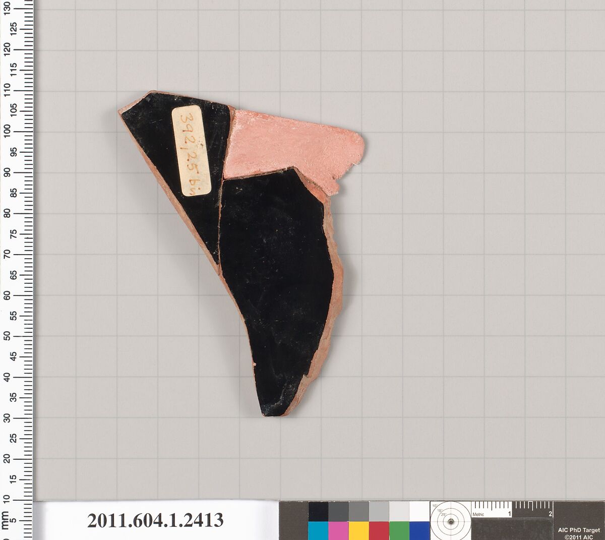 Terracotta fragment of a kylix (drinking cup), Terracotta, Greek, Attic
