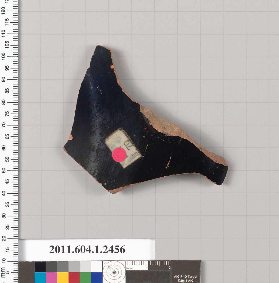 Terracotta fragment of a kylix (drinking cup), Terracotta, Greek, Attic
