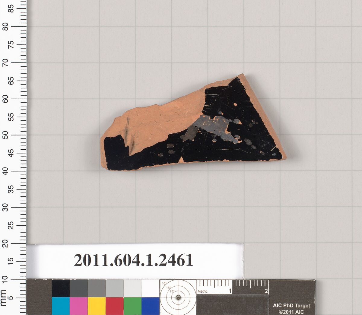 Terracotta fragment of a kylix (drinking cup), Terracotta, Greek, Attic