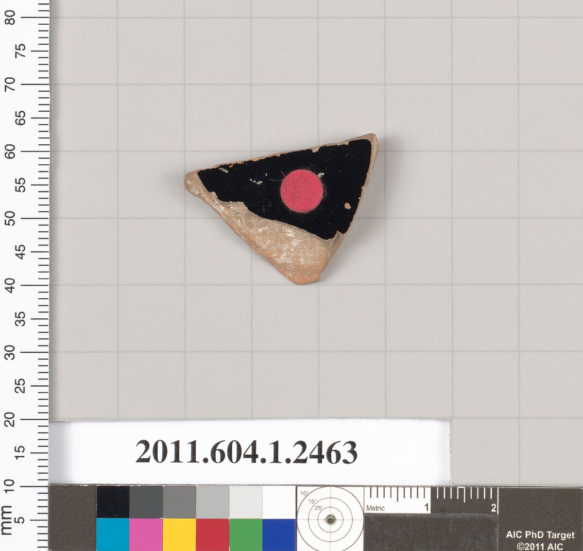 Terracotta fragment of a kylix (drinking cup), Terracotta, Greek, Attic