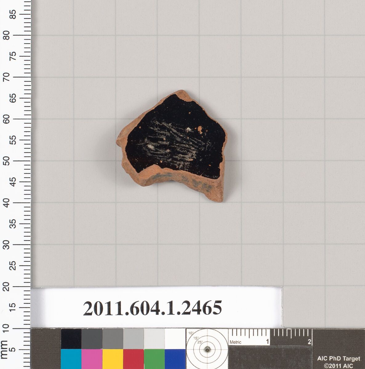 Terracotta fragment of a kylix (drinking cup), Terracotta, Greek, Attic