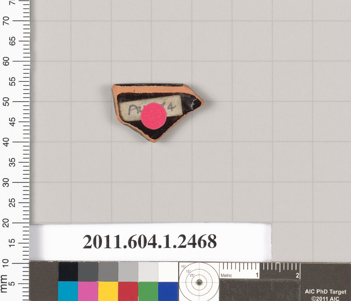 Terracotta rim fragment of a kylix (drinking cup), Terracotta, Greek, Attic