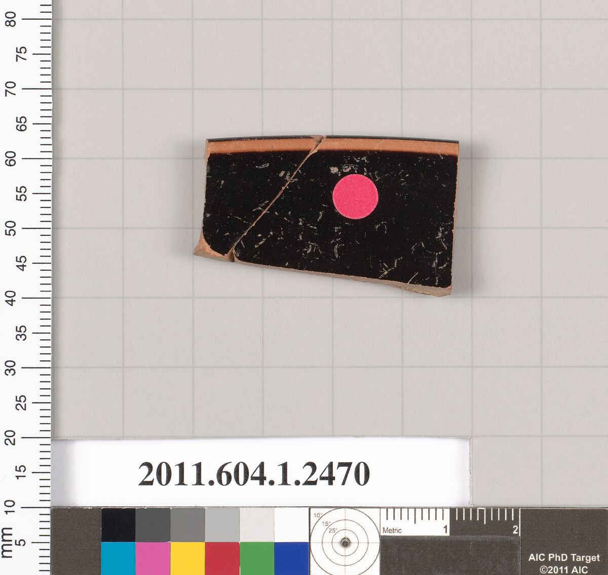 Terracotta rim fragment of a kylix (drinking cup), Terracotta, Greek, Attic