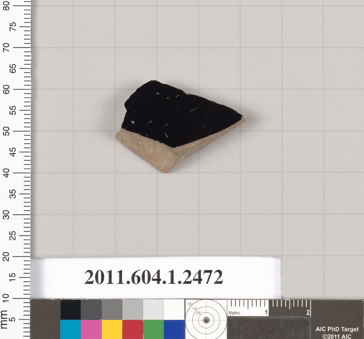Terracotta fragment of a kylix (drinking cup), Terracotta, Greek, Attic