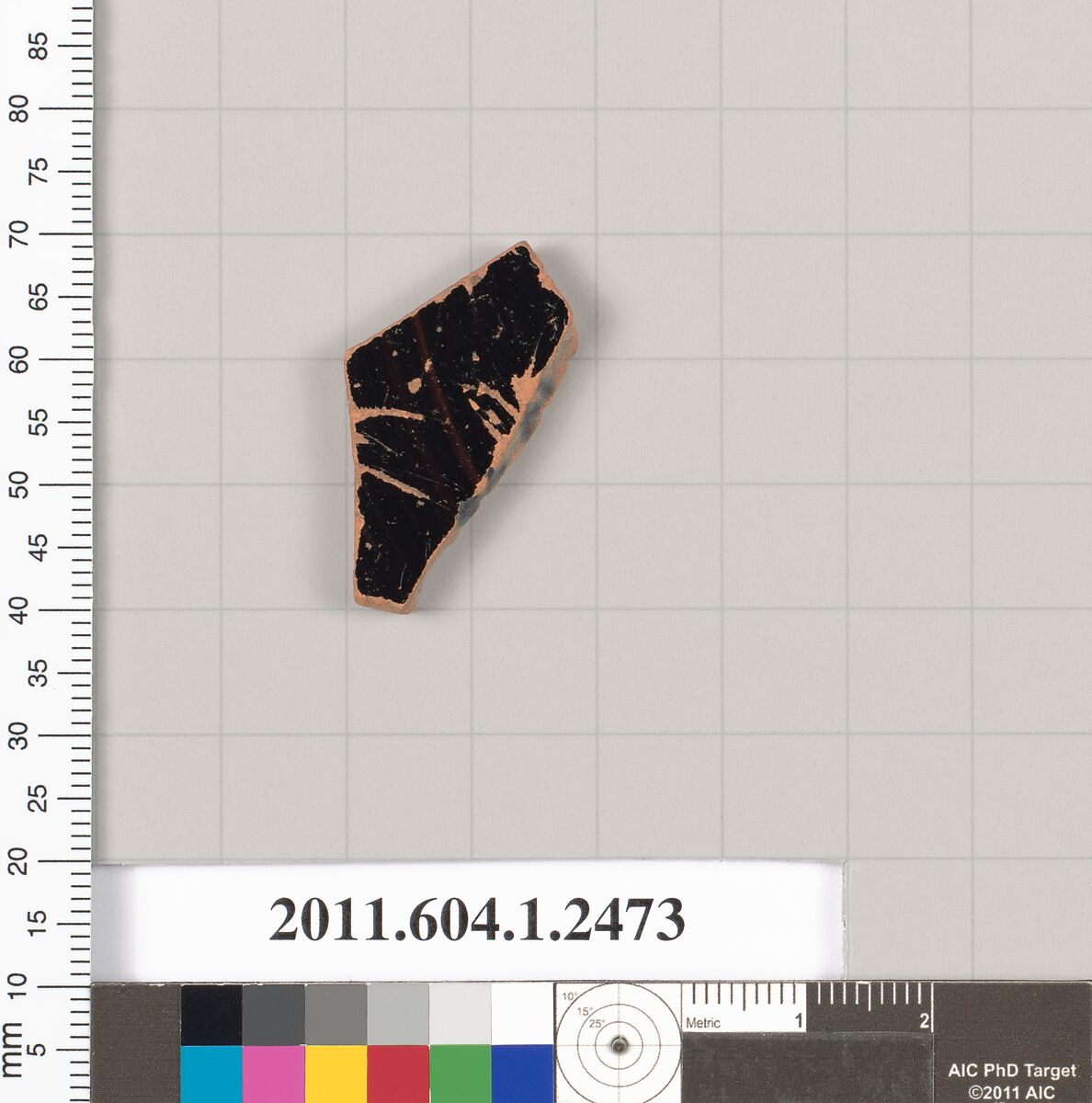 Terracotta fragment of a kylix (drinking cup), Terracotta, Greek, Attic