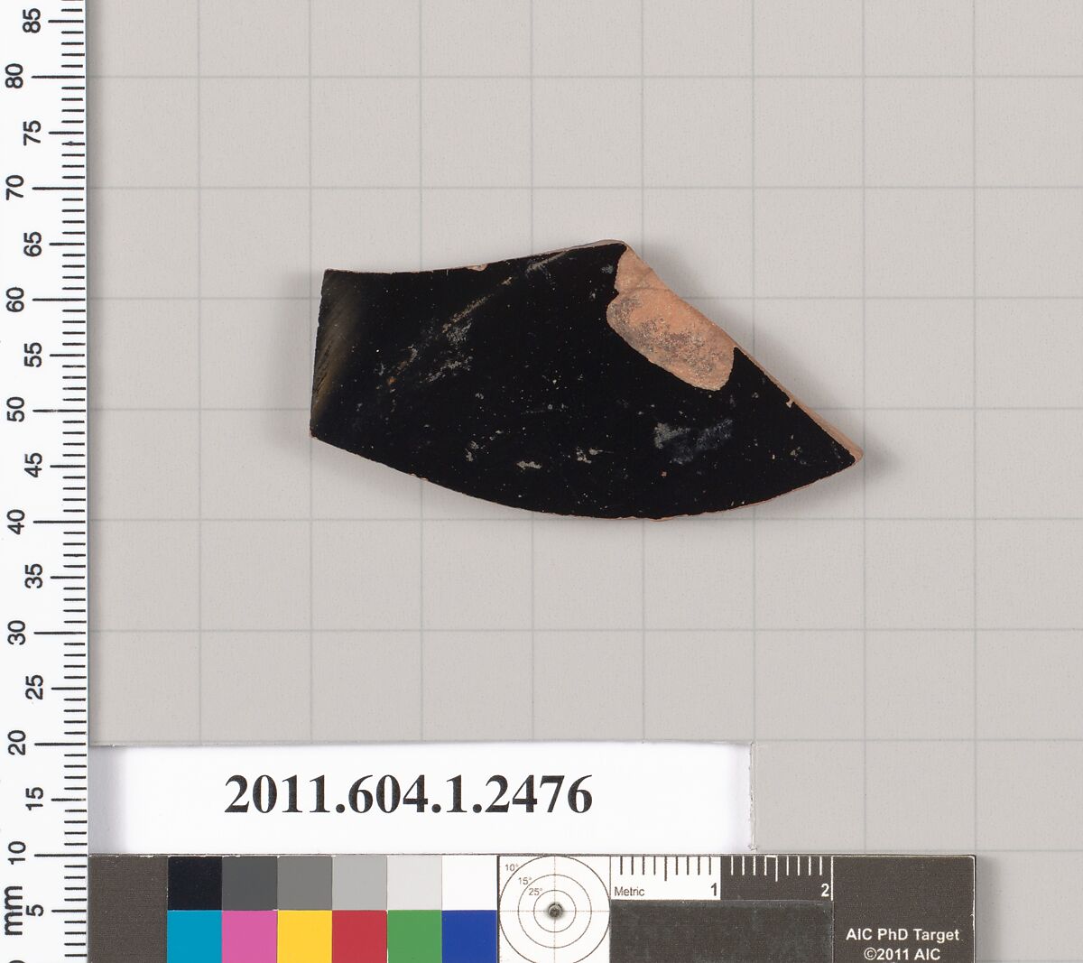 Terracotta fragment of a kylix (drinking cup), Terracotta, Greek, Attic
