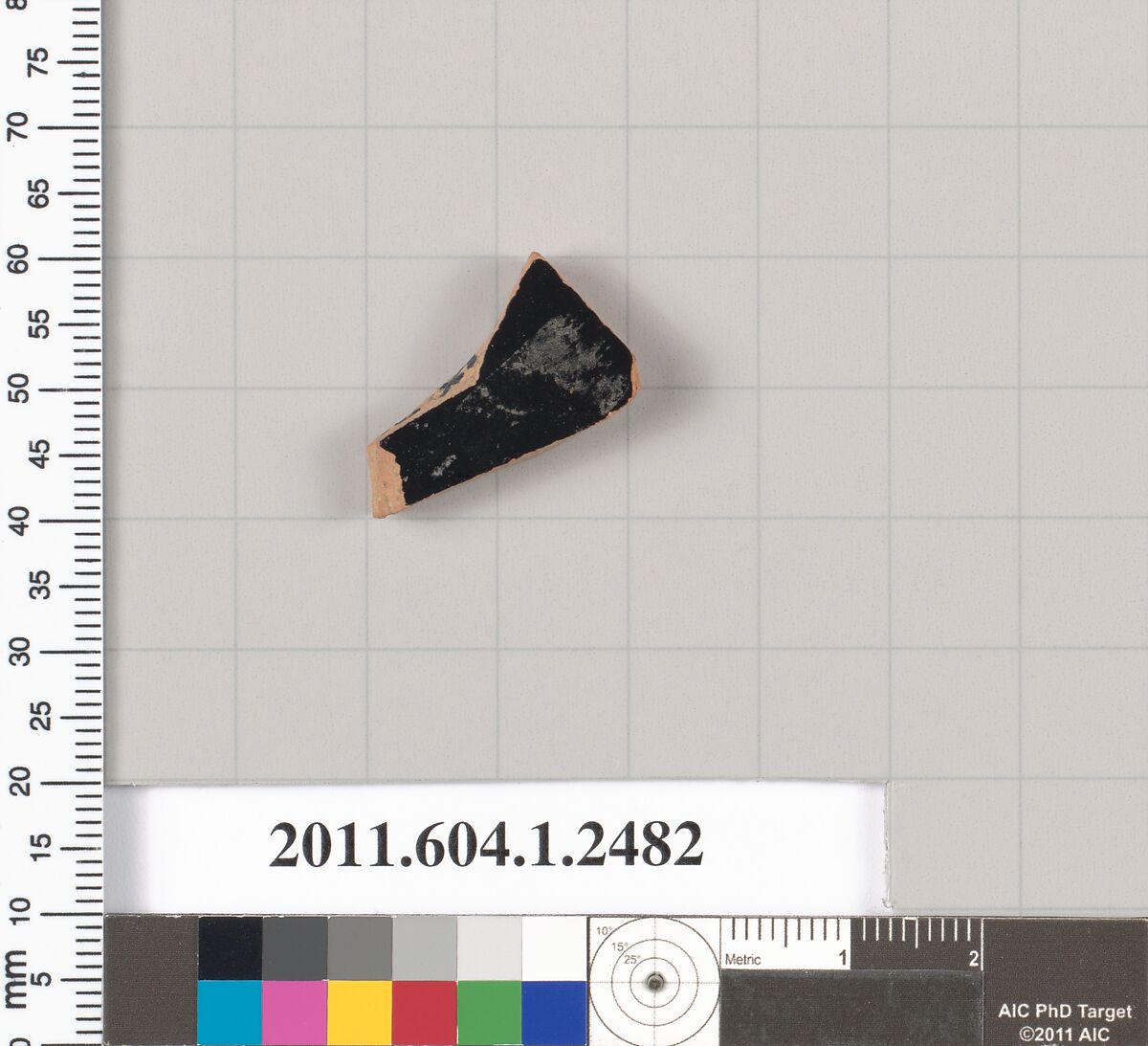 Terracotta fragment of a kylix (drinking cup), Terracotta, Greek, Attic