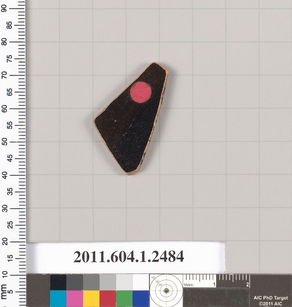 Terracotta fragment of a kylix (drinking cup), Terracotta, Greek, Attic