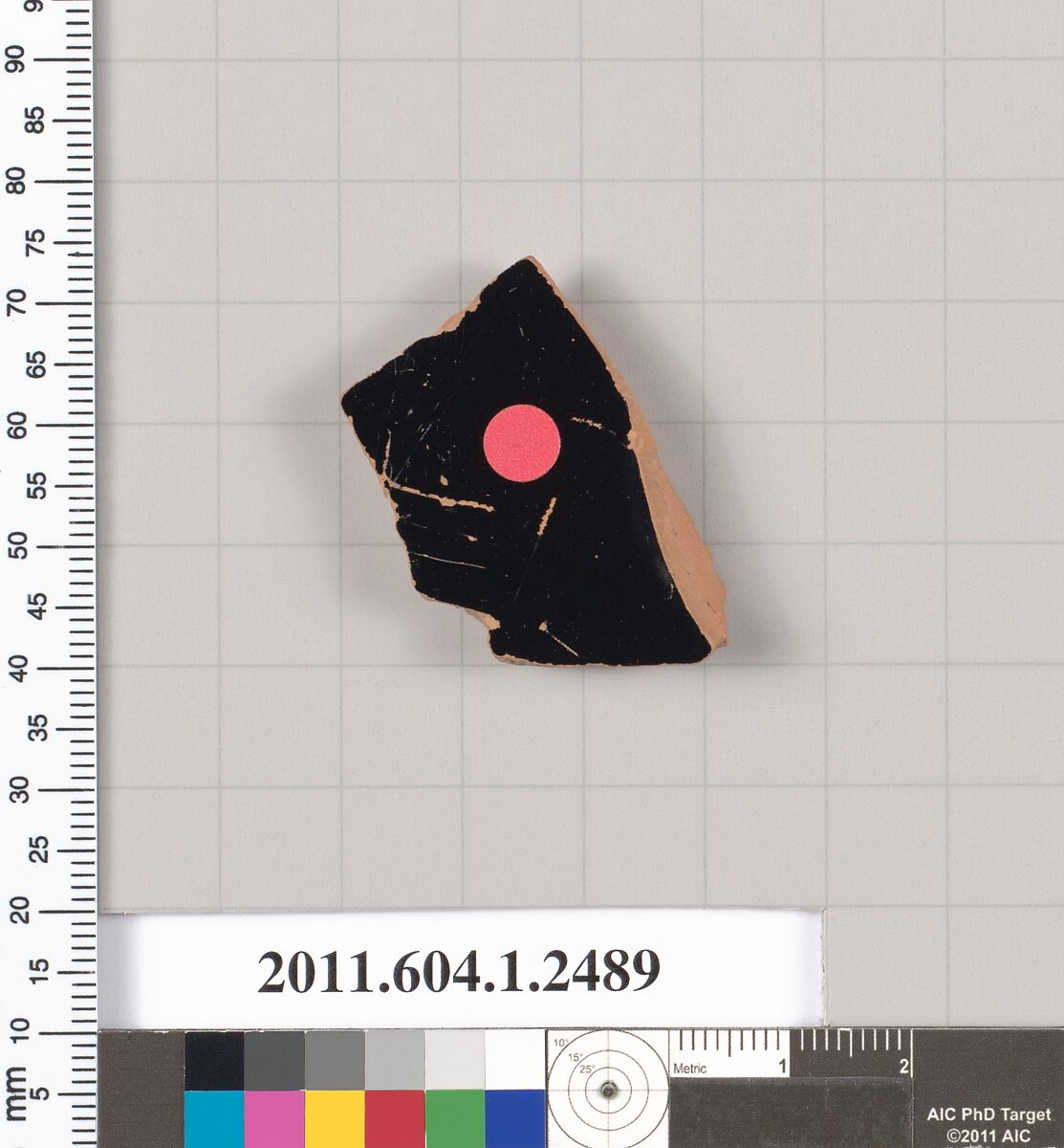 Terracotta fragment of a kylix (drinking cup), Terracotta, Greek, Attic
