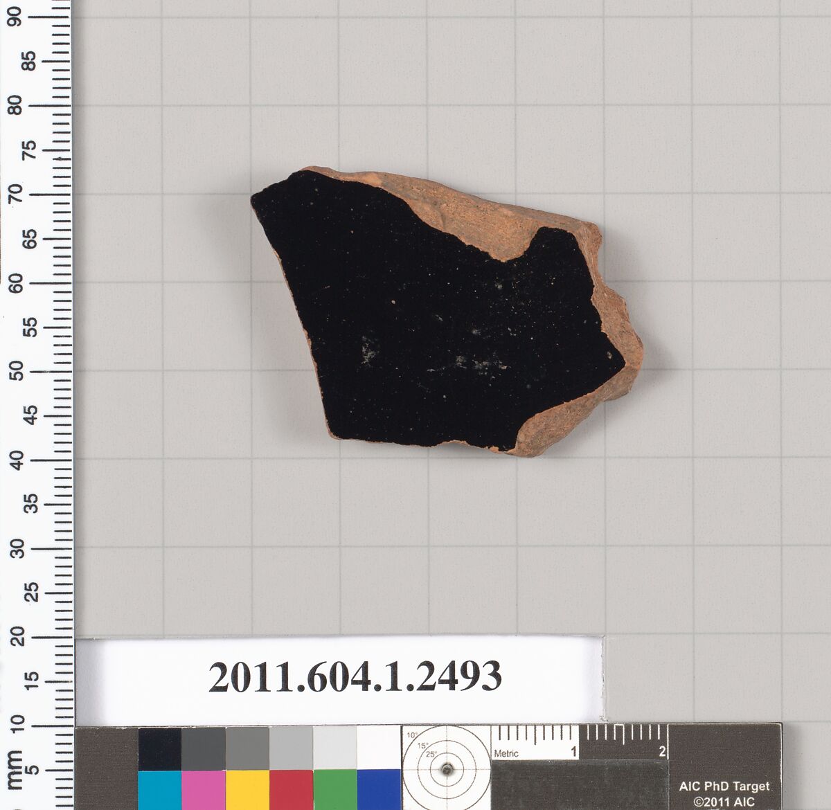Terracotta fragment of a kylix (drinking cup), Terracotta, Greek, Attic