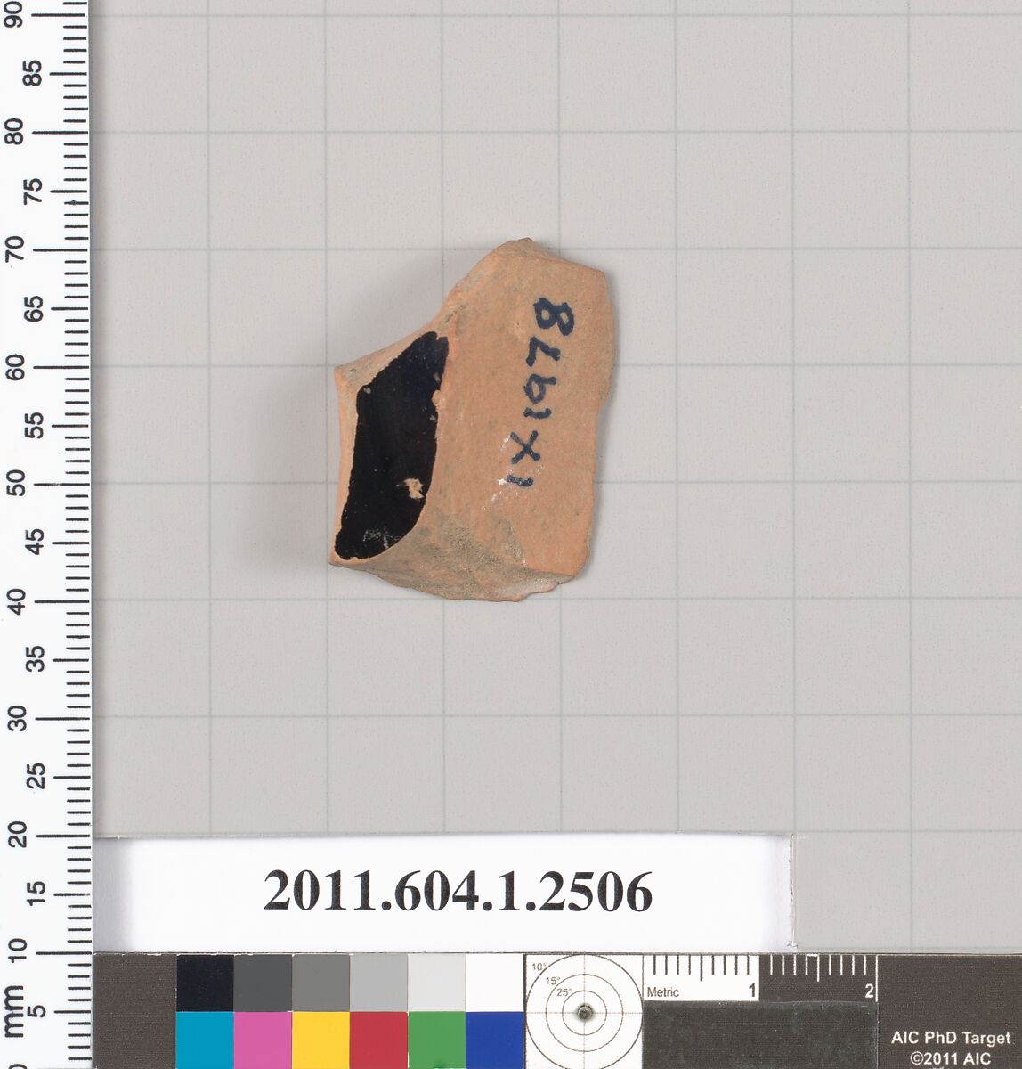 Terracotta fragment of a kylix (drinking cup), Terracotta, Greek, Attic