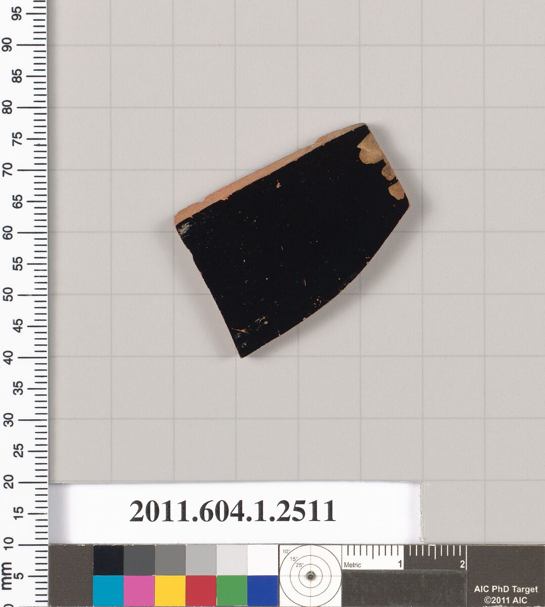 Terracotta fragment of a kylix (drinking cup), Terracotta, Greek, Attic