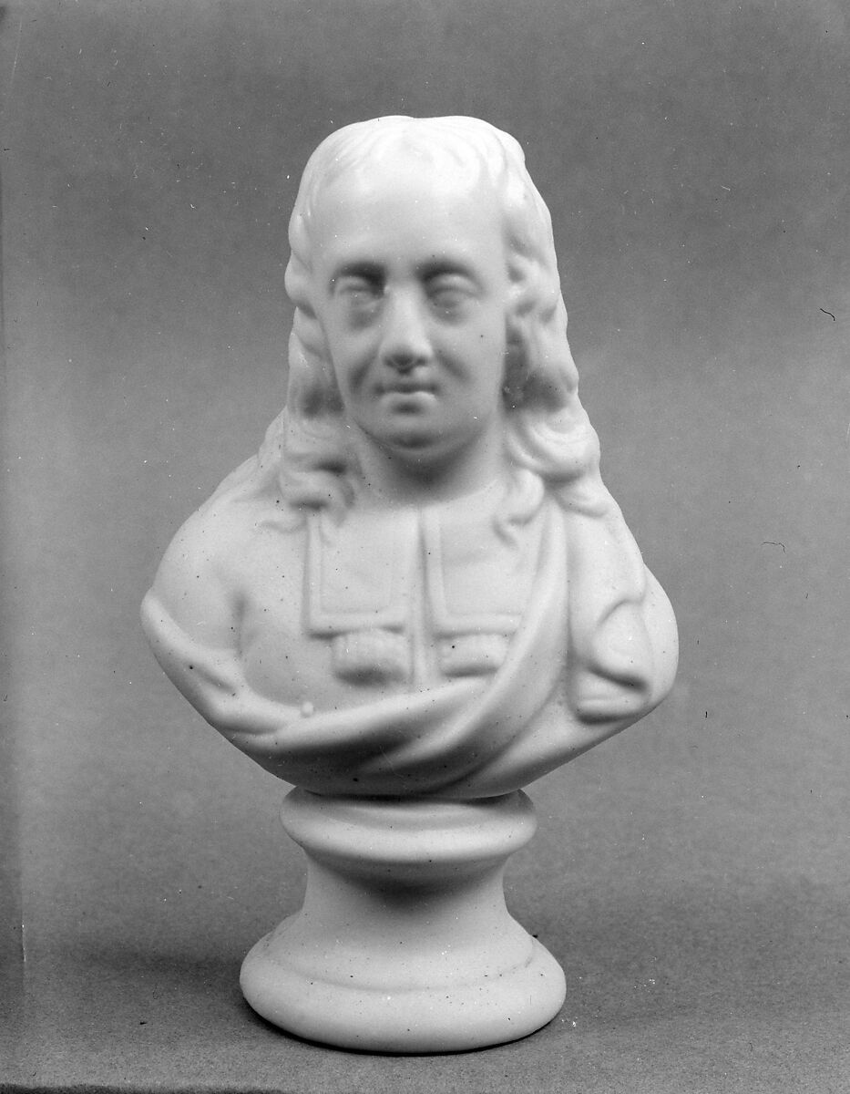 Bust of Robert Burns, Parian porcelain, American 
