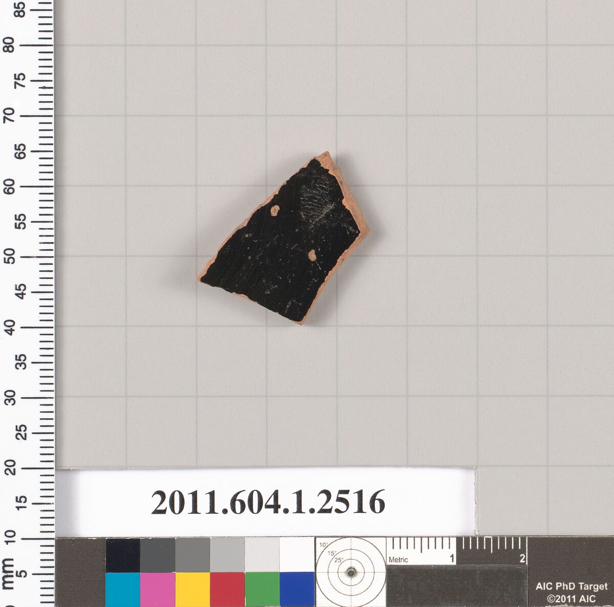 Terracotta fragment of a kylix (drinking cup), Terracotta, Greek, Attic