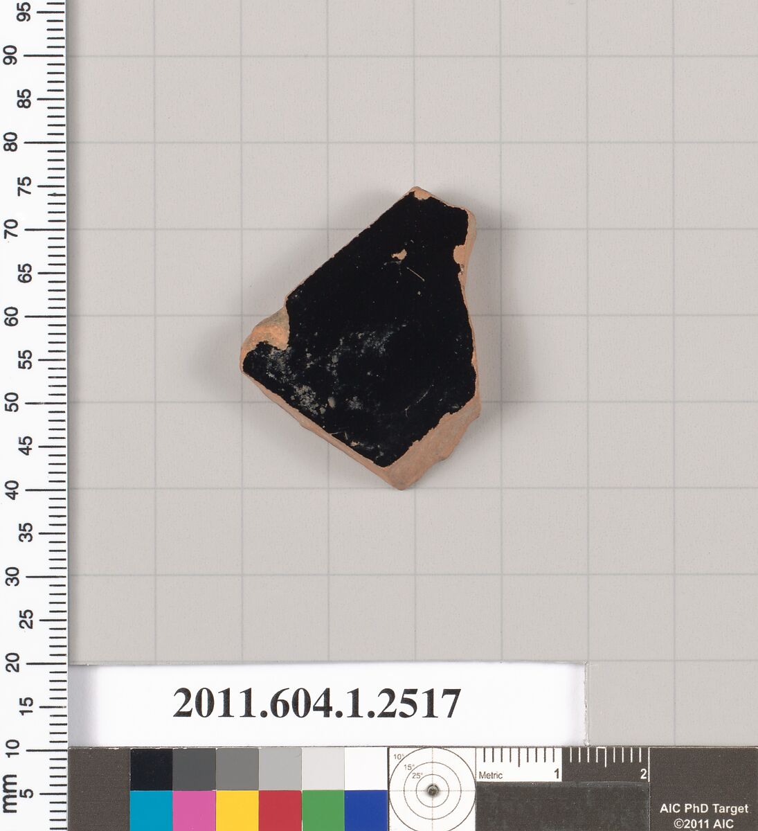 Terracotta fragment of a kylix (drinking cup), Terracotta, Greek, Attic