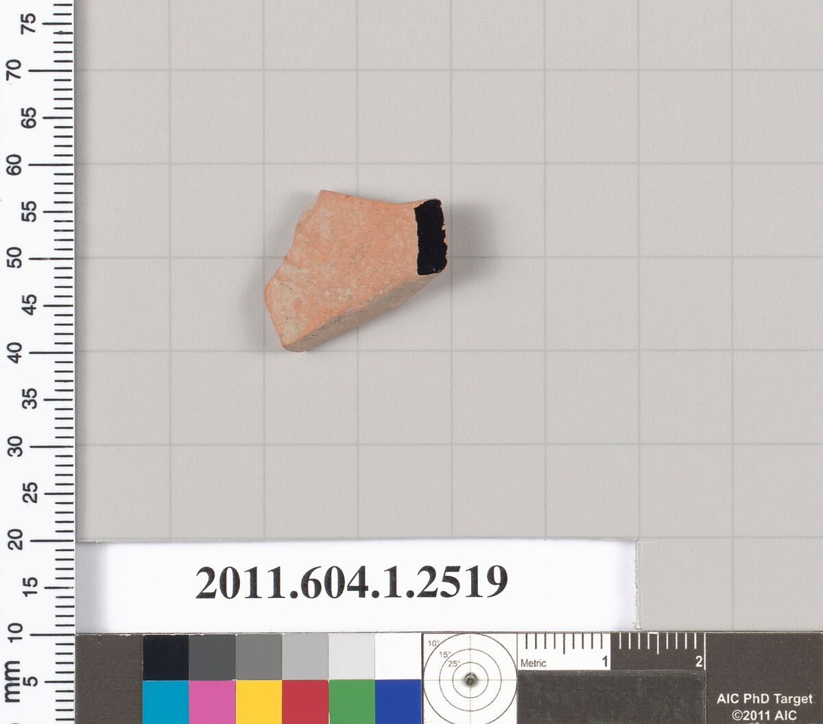 Terracotta fragment of a kylix (drinking cup), Terracotta, Greek, Attic
