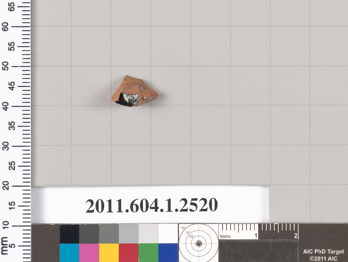 Terracotta fragment of a kylix (drinking cup), Terracotta, Greek, Attic