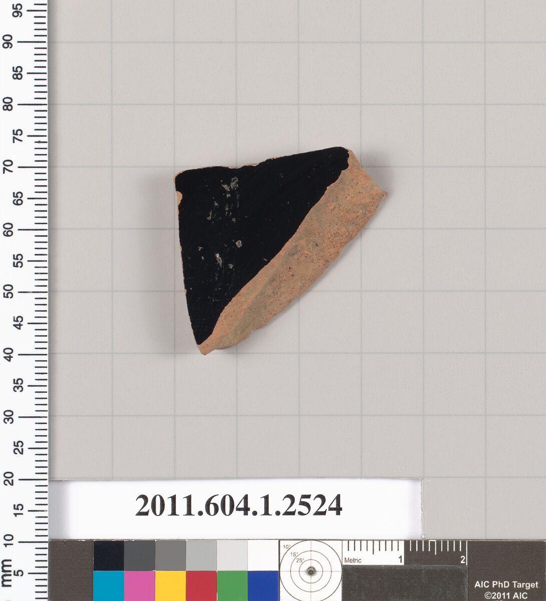 Terracotta fragment of a kylix (drinking cup), Terracotta, Greek, Attic