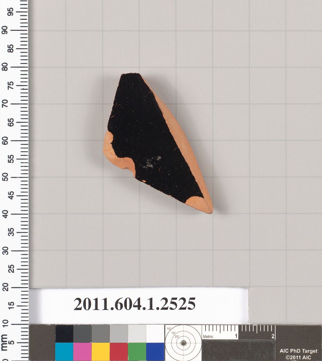 Terracotta fragment of a kylix (drinking cup), Terracotta, Greek, Attic