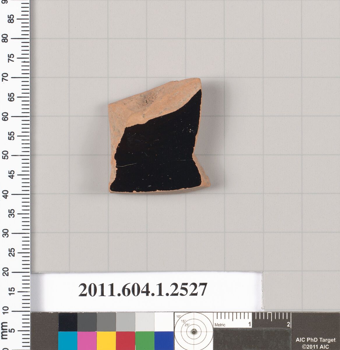 Terracotta fragment of a kylix (drinking cup), Terracotta, Greek, Attic