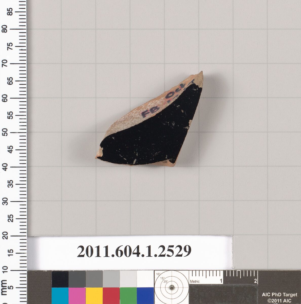 Terracotta fragment of a kylix (drinking cup), Terracotta, Greek, Attic