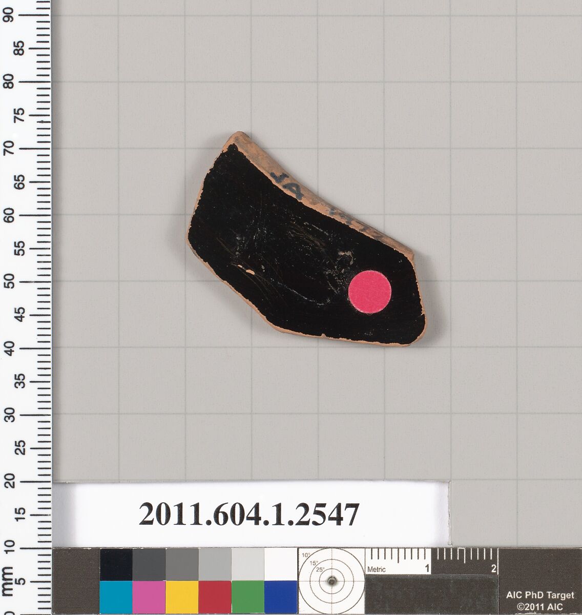 Terracotta fragment of a kylix (drinking cup), Terracotta, Greek, Attic