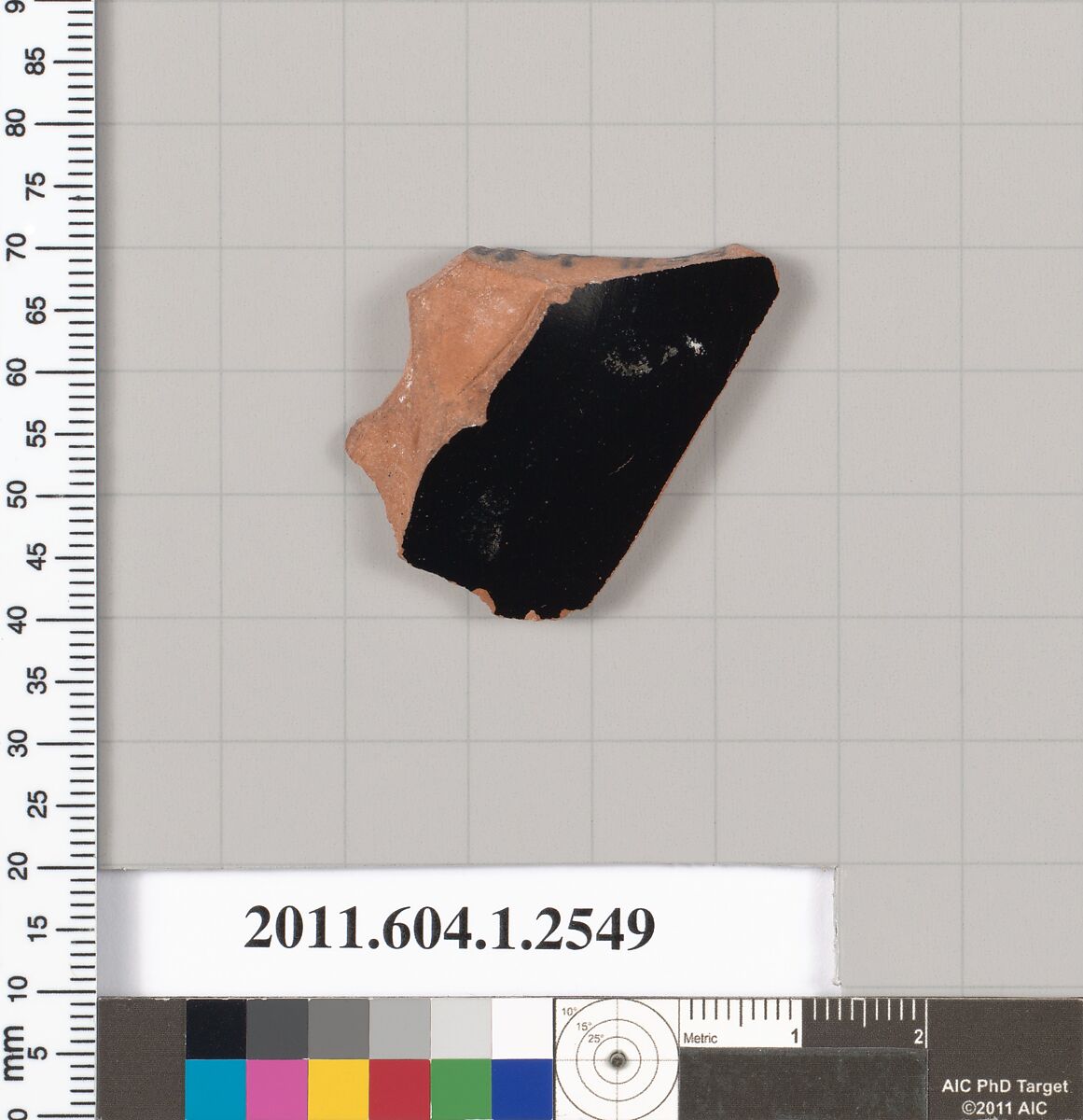 Terracotta fragment of a kylix (drinking cup), Terracotta, Greek, Attic