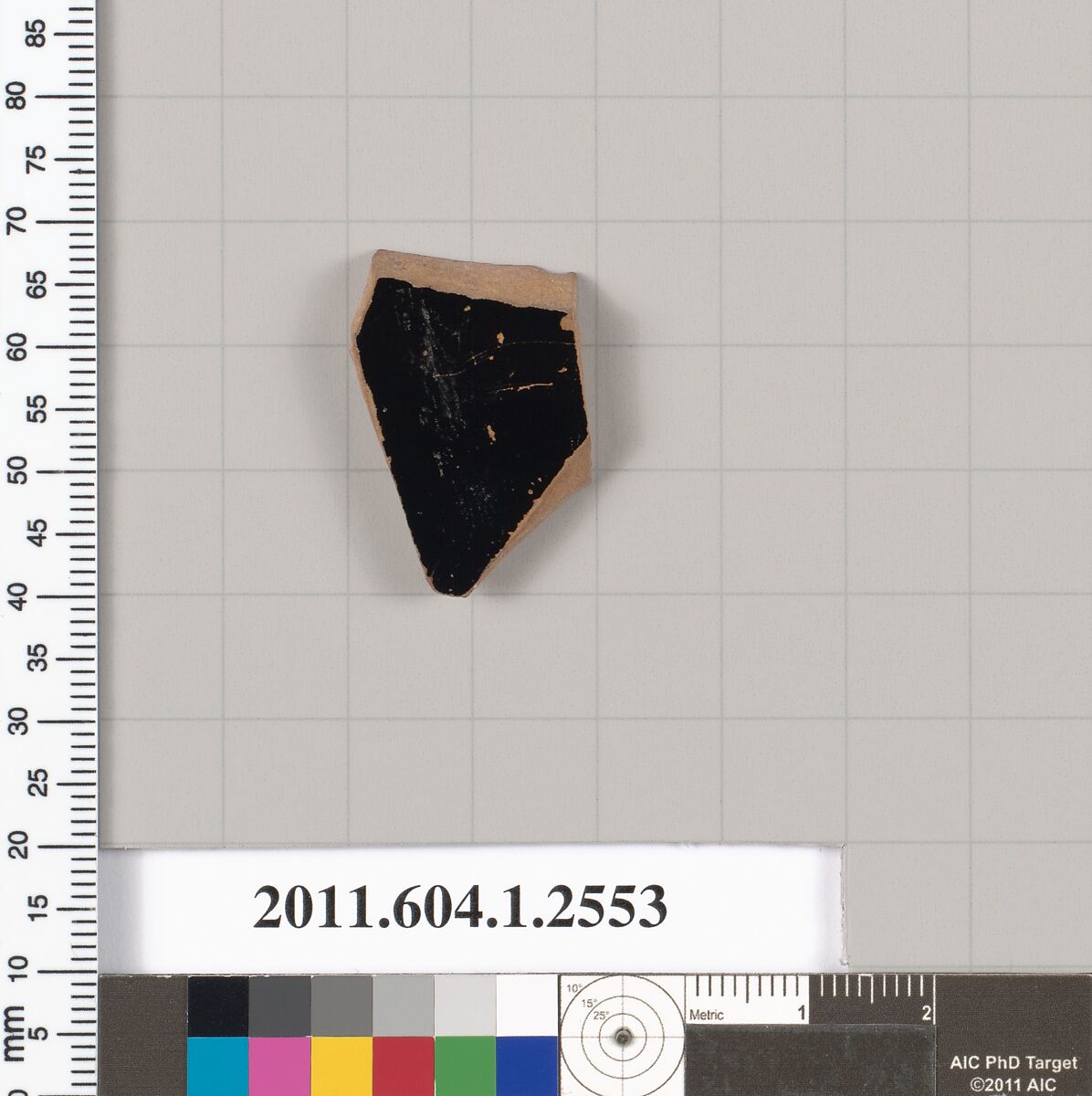 Terracotta fragment of a kylix (drinking cup), Terracotta, Greek, Attic