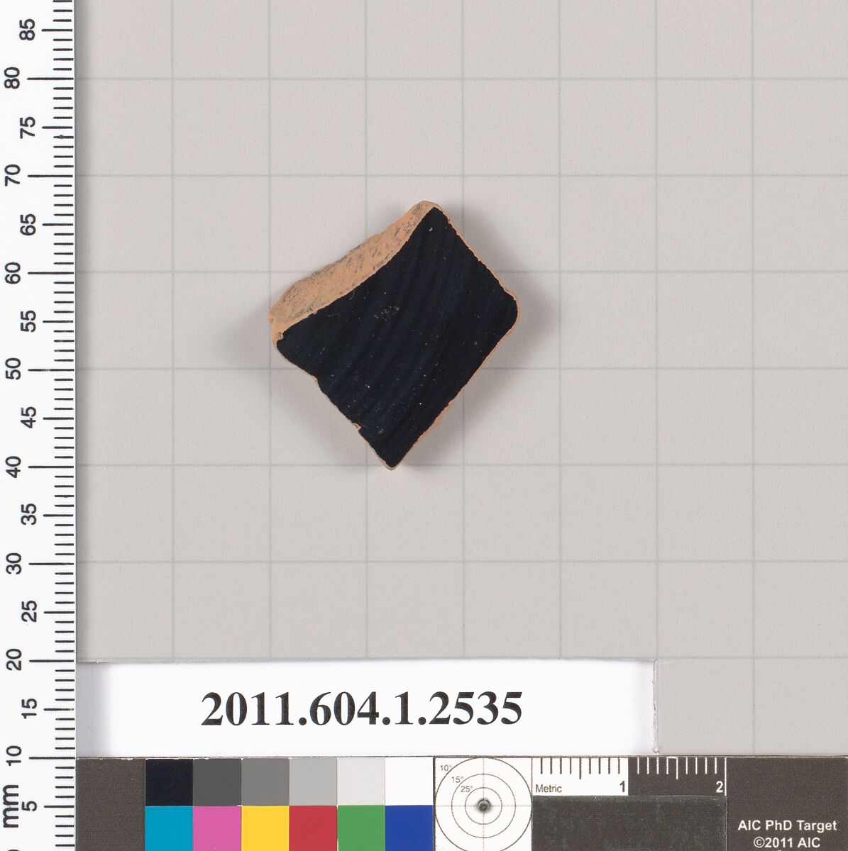 Terracotta fragment of a kylix (drinking cup), Terracotta, Greek, Attic