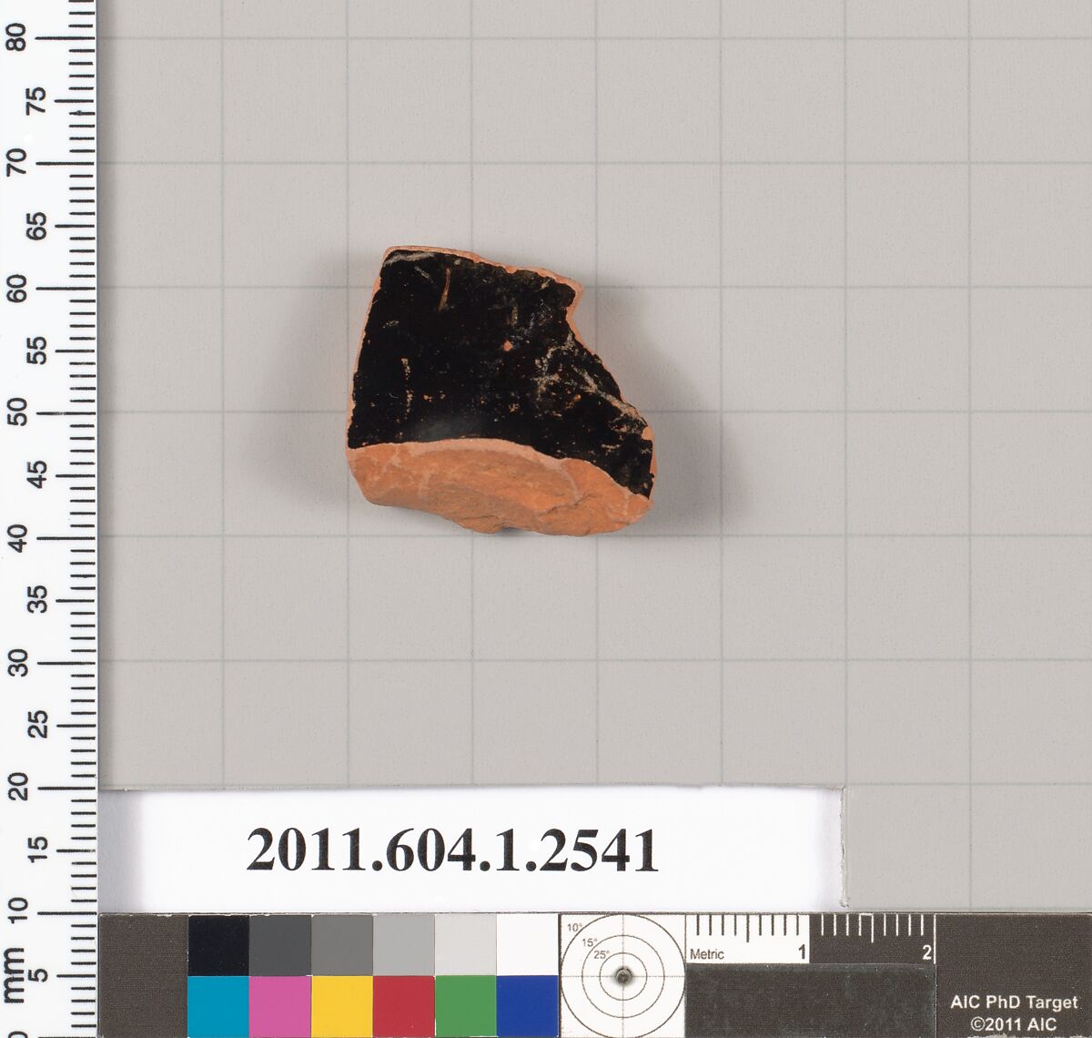Terracotta fragment of a kylix (drinking cup), Terracotta, Greek, Attic