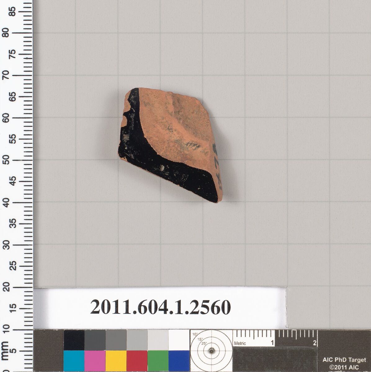 Terracotta fragment of a kylix (drinking cup), Terracotta, Greek, Attic