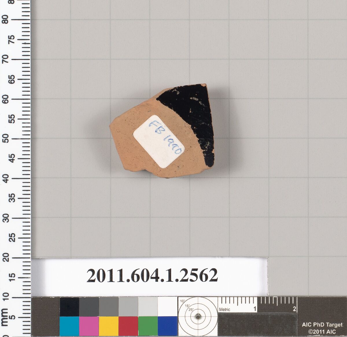 Terracotta fragment of a kylix (drinking cup), Terracotta, Greek, Attic