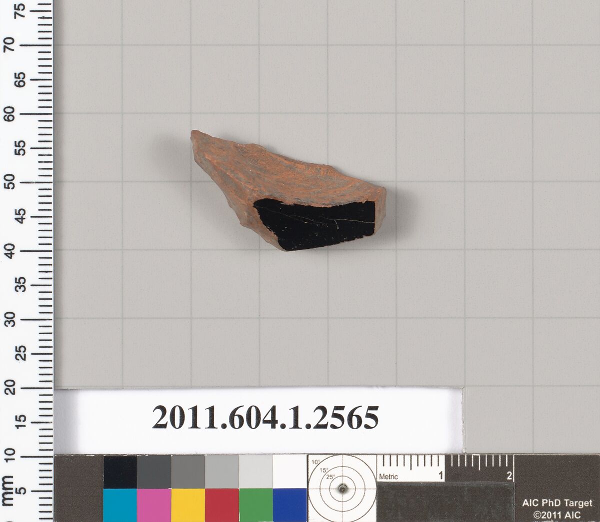 Terracotta fragment of a kylix (drinking cup), Terracotta, Greek, Attic