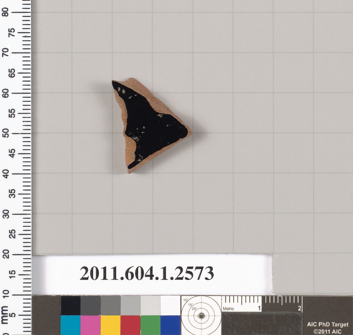 Terracotta fragment of a kylix (drinking cup), Terracotta, Greek, Attic