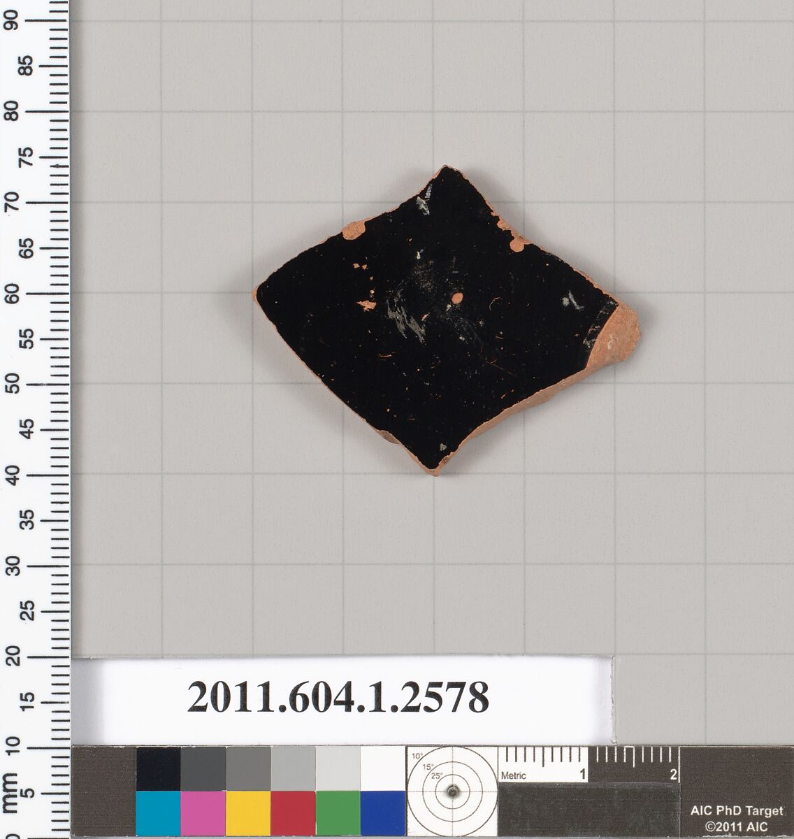 Terracotta fragment of a kylix (drinking cup), Terracotta, Greek, Attic