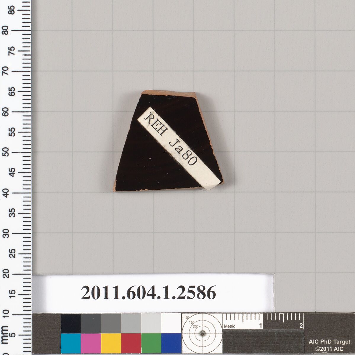 Terracotta fragment of a kylix (drinking cup), Terracotta, Greek, Attic