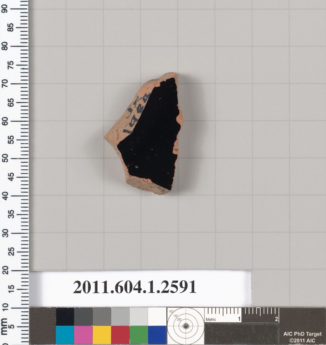 Terracotta fragment of a kylix (drinking cup), Terracotta, Greek, Attic