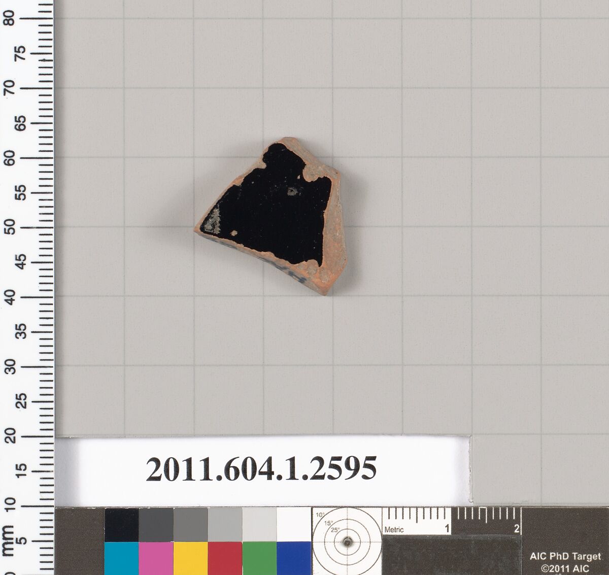 Terracotta fragment of a kylix (drinking cup), Terracotta, Greek, Attic