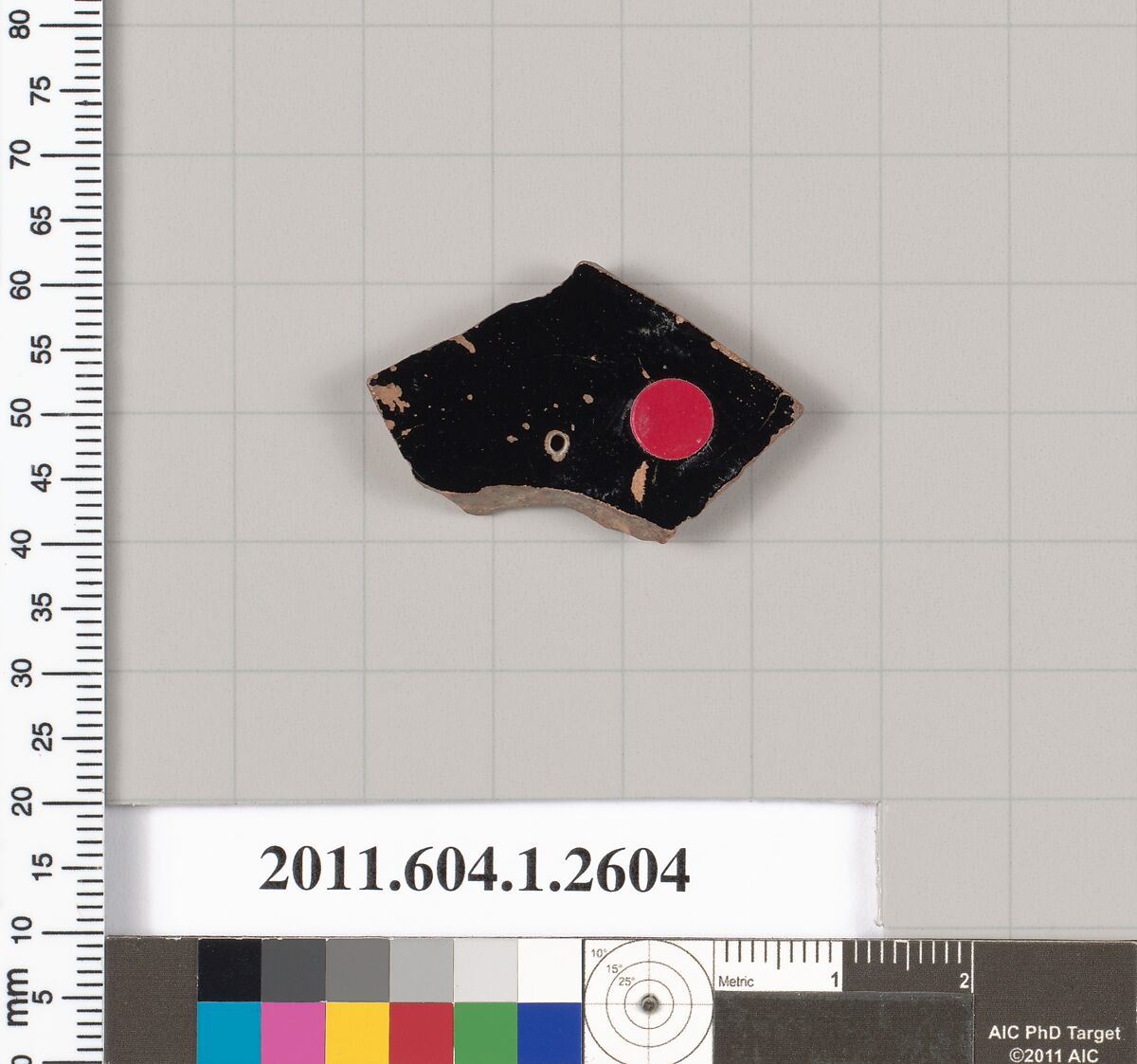 Terracotta fragment of a kylix (drinking cup), Terracotta, Greek, Attic