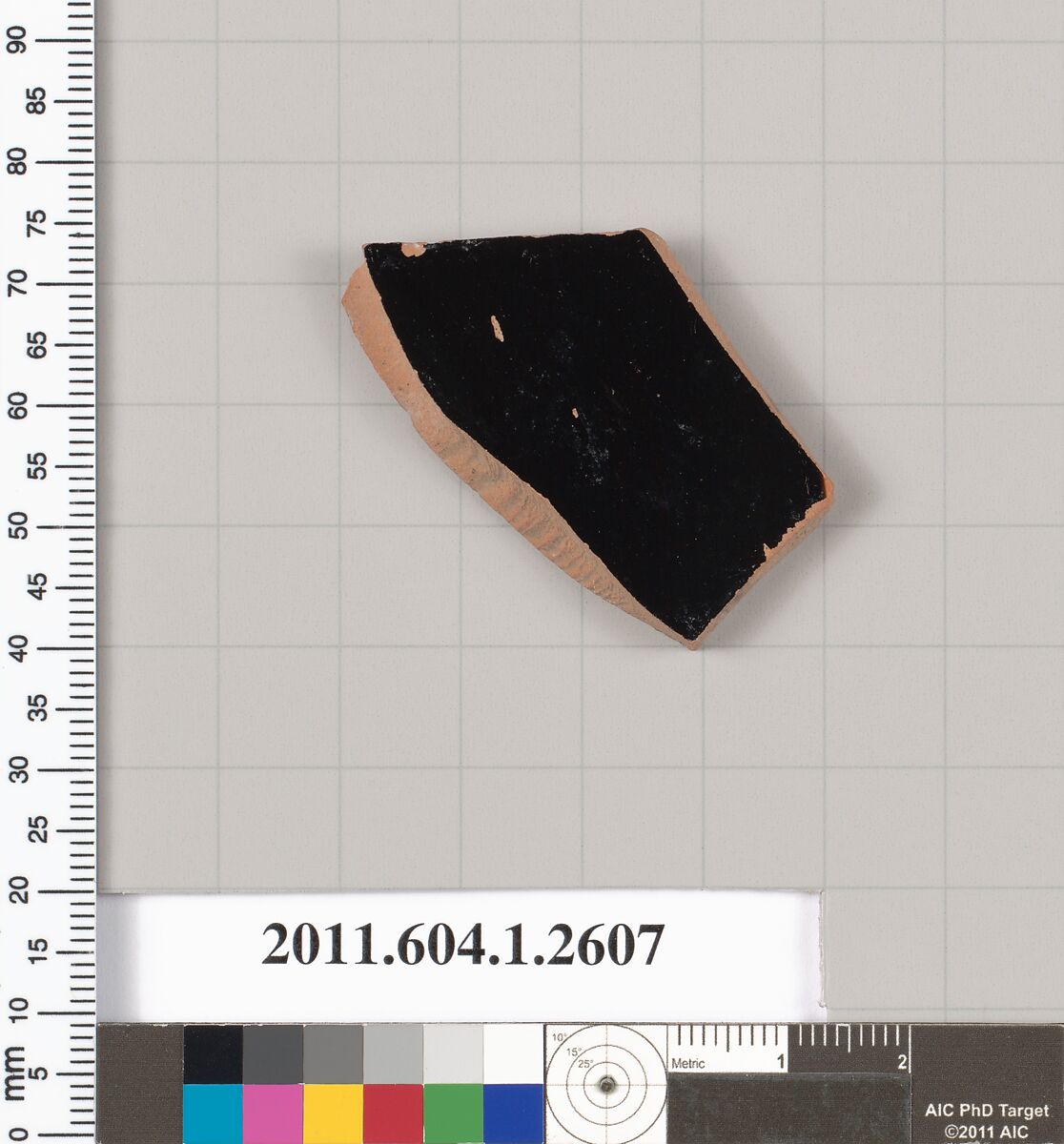 Terracotta fragment of a kylix (drinking cup), Terracotta, Greek, Attic