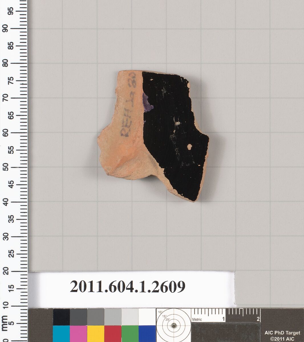 Terracotta fragment of a kylix (drinking cup), Terracotta, Greek, Attic