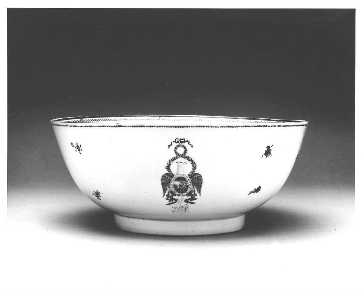 Bowl, Porcelain, Chinese, for American market