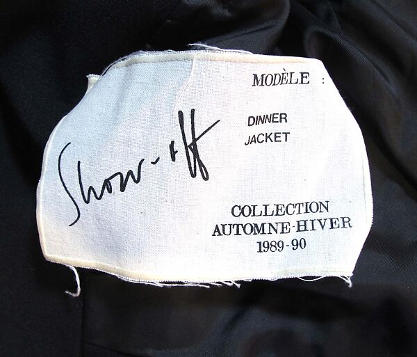 Ensemble, House of Moschino (Italian, founded 1983), wool, silk, metal, Italian