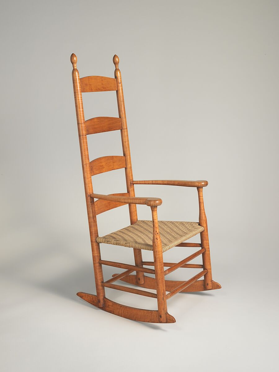 Rocking Chair, United Society of Believers in Christ’s Second Appearing (“Shakers”) (American, active ca. 1750–present), Maple, birch, American, Shaker 